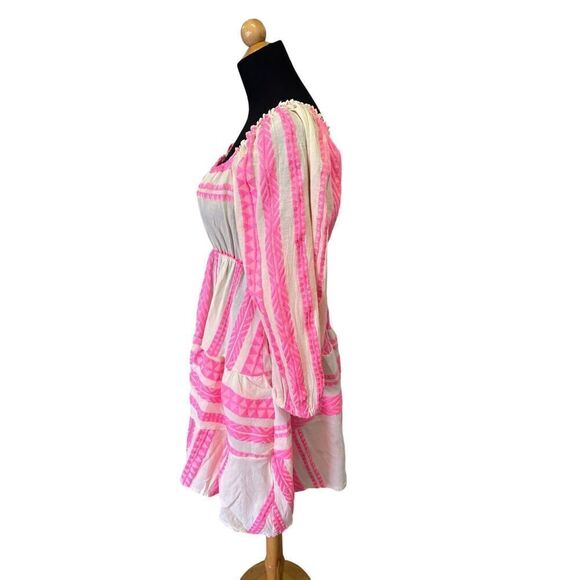 SOFIA MADE IN ITALY PINK AND CREAM DRESS - Picture 4 of 7